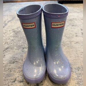 Hunter Sparkling Blue Kids' Boots